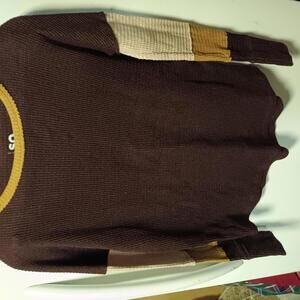 Cozy Colorblock Crew Neck Sweater - Size XS